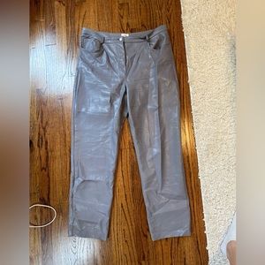 Aritzia Wilfred Melina Vegan leather pants Light grey size 14